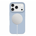 Blu Element - Étui Silicone MagSafe pour iPhone 17 Pro Max - Bleu pastel-Bords surélevés pour protéger l'appareil photo et l'écran
