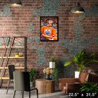 Connor McDavid Edmonton Oilers Goal Celebration Close-Up sur toile - Toile encadree - 22" x 31"-Sous licence officielle de la LNH et de l'AJLNH