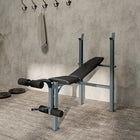 Soozier - Banc de musculation incliné décliné avec extension pour jambes et support pour barre-Facile à utiliser pour de multiples exercices 