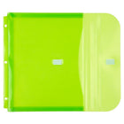 Jam Paper - Plastic Binder Enveloppes avec fermeture à crochet et boucle - 3 Hole Punch - 9.5 x 1.25 x 11.5 - Vert lime - 12 Paquet (218VB1LIME)-Format : Lettre (9 1/2 x 1 1/4 x 11 1/2 pouces)