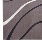 Modway - Therese Tourbillon abstrait Tapis de 5 pi l x 8 pi L - Noir charbon et ivoire-Microfibre 100% polyester
