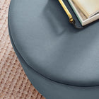 Modway - Tilden Grand velours rond de performance de 23" Rembourré Ottoman - Cadet Blue Natural-Glissements au pied sans marquer