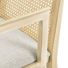 Modway - Monarch Bois et rotin Fauteuil à manger - Ivoire blanc ancien tissé naturel à bruyère-9