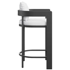 Modway - Tahoe Terrasse extérieure Aluminium pour patio Chaise de bar - 44,5 po - Blanc-Coussin de siège et dossier amovible