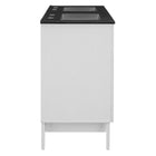 Modway - Isle Double 48" Armoire à coiffeuse de salle de bain - Blanc Noir-Comptoir intégré