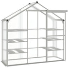 Outsunny - Serre de jardin à entrée libre avec 4 étagères- Cette serre en polycarbonate aide à protéger les plantes des intempéries tout au long de la saison

