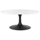 Modway - Lippa Rond de 36 po Table basse - Noir Blanc-Table basse moderne