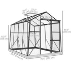 Outsunny - Serre adossée pour tomates avec bâche PE, vert- Livré avec un kit de fondation et des piquets de fixation pour une meilleure stabilité  
