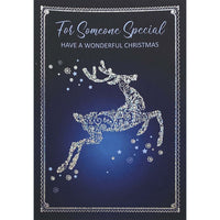 Mill Brook Studio - Cartes De souhaits Noël / Enveloppes - 5-3/8 po x 7-3/4 po - Pour quelqu’un de spécial: Renne - Paquet de 18-Cartes de souhaits qualité boutique