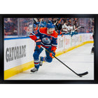 Leon Draisaitl Oilers 2025 Playoffs - Toile encadree - 31" x 22"-Impression sur toile de qualité supérieure avec bordures enveloppées