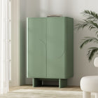 Manhattan Comfort - Ella 31,5 po Buffet Moderne d’Appoint - Vert Sauge-Comprend 2 portes à fermeture douce avec 2 étagères réglables et 3 compartiments