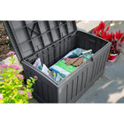 Suncast - Coffre de terrasse 50 gal - Poivre noir-Faible entretien, facile à nettoyer et à entretenir.