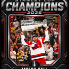 Frameworth - Cadre photoglass de Taylor Hall 16x20 des Carolina Hurricanes champions Coupe Stanley 2026 - 18 po l x 22 po H-Encadré professionnellement au Canada : l’image est imprimée en ultra haute définition directement sur le verre et finie dans un cadre noir