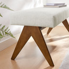 Modway - Lyra 47" Tissu tapis Banc - Ivoire-Pieds non marqués
