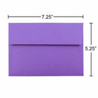 JAM Paper - Enveloppes d'invitation colorées A7 - 5,25 x 7,25 - violet violet recyclé - Paquet de 50-Couleur: Violet Violet