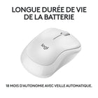 Logitech - M240 Silent Souris sans fil - Blanc cassé-Design confortable et facile à transporter : Assez petite à glisser dans un sac, cette souris compacte portable, fine et ambidextre, guide votre main droite ou gauche dans une position naturelle.