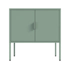 Manhattan Comfort - Ava 23,6 po Buffet Moderne d’Appoint - Vert-Armoire d’appoint moderne en métal parfaite pour le rangement et l’organisation