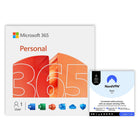 Microsoft - 365 Personal + NordVPN Basic VPN service - 1 appareil - Abonnement de 12 mois [Téléchargement]-Compatible avec PC, Mac, les iPhone, les iPad et les appareils Android