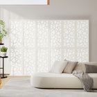 HOMCOM - Paravent autoportant à 6 panneaux motif géométrique pour chambre - blanc-Dimensions totales : 94,5 po L x 0,7 po l x 66,9 po H (240 x 1,7 x 170 cm)  

