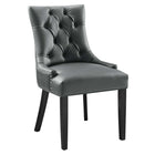 Modway - Regent Touffe Cuir végane Chaise à manger - Gris-Chaise de salle à manger à touffes