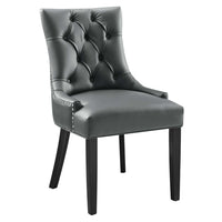 Modway - Regent Touffe Cuir végane Chaise à manger - Gris-Chaise de salle à manger à touffes