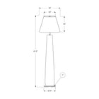 Monarch Specialties - 9684 61"H Lampadaire - Résine Blanche/Abat-Jour Gris-Idéal pour le salon, la chambre ou le bureau, ce lampadaire diffuse une lumière d'ambiance qui rehausse l'atmosphère sans dominer votre décor