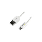 StarTech Connecteur spiralé Apple Lightning blanc à 8 broches pour câble USB de 3 m (10 pi) pour iPhone/iPod/iPad-Maintenez un temps de recharge optimal pour de plus longues distances