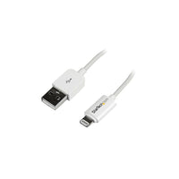 StarTech Connecteur spiralé Apple Lightning blanc à 8 broches pour câble USB de 3 m (10 pi) pour iPhone/iPod/iPad-Maintenez un temps de recharge optimal pour de plus longues distances