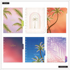 The Happy Planner - Planificateur daté format classique 2026–2027 à reliure à disques - 9-3/4 po x 5-5/16 po - Palmiers rêveurs ivoire-8