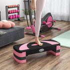 Soozier - Stepper Aérobique Réglable - Plateforme D’Exercice - 4 Po-6 Po-8 po - Rose-Convient pour une utilisation intérieure et extérieure  