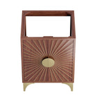 Modway - Daylight 24" Armoire à coiffeuse de salle de bain - Noyer-Bois massif de manguier
