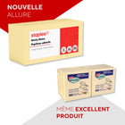 Staples - Feuillets recyclés, 3 po x 3 po, jaune, paquet de 12-6