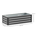 Outsunny - Ensemble de 2 bacs de jardin surélevés - 3,6 pi L x 1,6 pi l x 1 pi H - gris clair - Paquet de 2-Cadres en acier galvanisé assurant une structure solide 