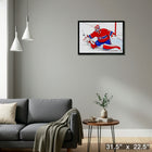Carey Price Montreal Canadiens Blocker Save sur toile - Toile encadree - 31" x 22"-Prêt à accrocher - livré entièrement assemblé