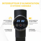 MotionGrey - Pistolet de massage à percussion pour tissus profonds - Appareil de massage portatif avec 20 niveaux de vitesse - Noir-5