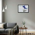 John Tavares Toronto Maple Leafs Shooting sur toile - Toile encadree - 22" x 31"-Prêt à accrocher - livré entièrement assemblé