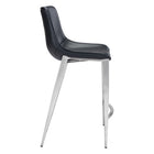 Zuo - Magnus Tabouret de comptoir - Noir/Silver - Ensemble de 2-Dimensions: 21,7 po L x 20,7 po L x 39,8 po H
