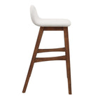 Modway - Juno Tabouret de bar - Tissu ivoire - Ensemble de 2-Appuie-pieds et supports latéraux