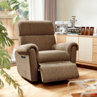 HOMCOM - Fauteuil inclinable électrique avec ports USB - espresso-Inclinaison électrique avec réglage progressif à 120° pour une relaxation personnalisée 