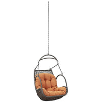 Modway - Arbor Terrasse extérieure Chaise à balançoire sans support - Orange-Chaîne suspendue en acier ajustable de 78,5"
