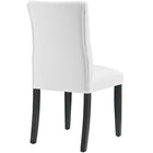 Modway - Duchess Bouton touffé Cuir végane Chaise à manger - Blanc-Rembourrage en cuir végane de qualité