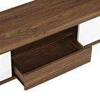 Modway - Envision 59 po Meuble TV, Blanc noyer-Construction durable en panneaux de particules