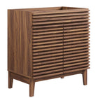 Modway - Render 30" Armoire de toilette de salle de bain (lavabo non inclus) - Noyer-Assemblée requise
