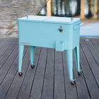 Permasteel - Glacière de patio 80 pintes - Turquoise-Le bac isolé garde les boissons froides jusqu’à 36 heures
