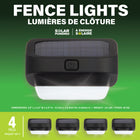 Bell+Howell - Lampes solaires LED multicolores pour clôture extérieure - Paquet de 4-Facile à installer: deux trous de vis, vis incluses fixez sur un bord ou une surface plane sans fils installation simple en moins d’une minute