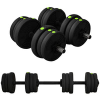 Soozier - Ensemble D’Haltères Et Barre Ajustables Avec Poignées Antidérapantes - 44 Lb-Se transforme facilement des haltères en barres pour des entraînements polyvalents  