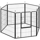 PawHut - Parc à chiens robuste 6 panneaux avec porte pour grands chiens - 39 po H-Un excellent terrain de jeu et peut également servir de séparation