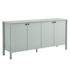 Modway - Emmeline 66" 4 portes festonnées Armoire à buffet - Sage-Armoire de rangement polyvalente