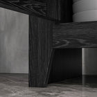 HOMCOM - Armoire de cuisine 48 po avec porte de grange - noir-Porte magnétique pour une ouverture et une fermeture faciles 