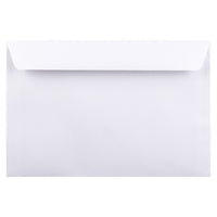 JAM Paper Enveloppes format livret à rabat droit gommé, 6 x 9 po, blanches, 1000 par paquet-Blanc